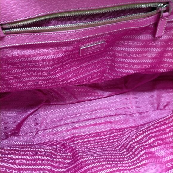 Authentic Prada Pink Canvas Hand Bag mon715-110525 - Picture 13 of 16